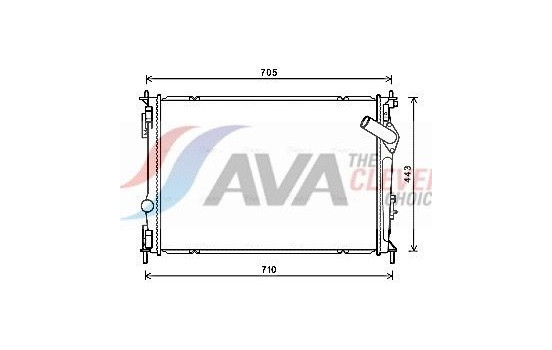 Radiator, engine cooling DNA2419 Ava Quality Cooling