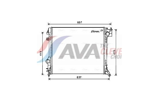 Radiator, engine cooling DNA2421 Ava Quality Cooling