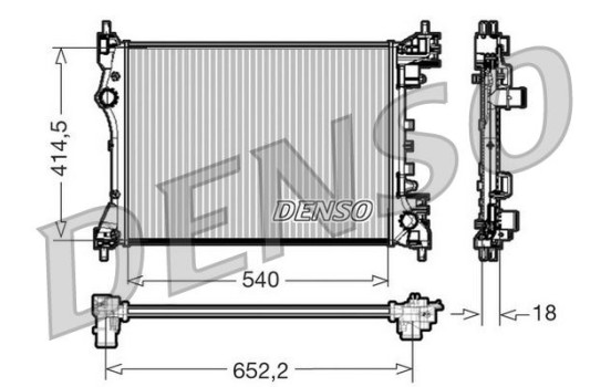 Radiator, engine cooling DRM01005 Denso