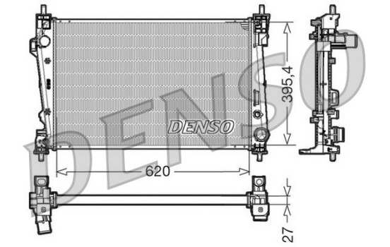 Radiator, engine cooling DRM01006 Denso