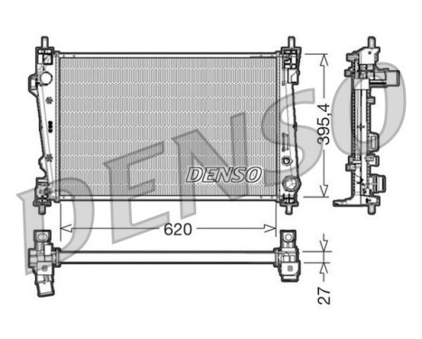 Radiator, engine cooling DRM01007 Denso