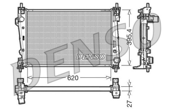 Radiator, engine cooling DRM01007 Denso