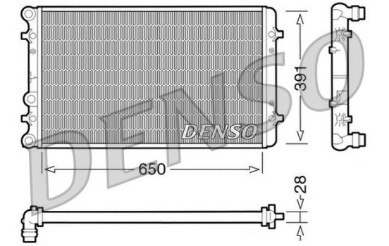 Radiator, engine cooling DRM02007 Denso