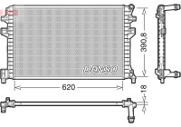 Radiator, engine cooling DRM02018 Denso