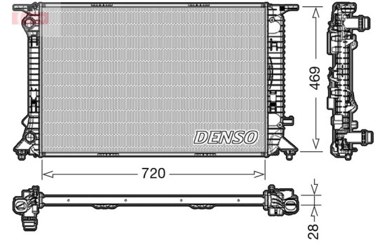 Radiator, engine cooling DRM02022 Denso