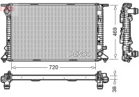 Radiator, engine cooling DRM02024 Denso
