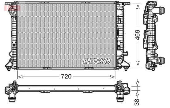 Radiator, engine cooling DRM02024 Denso