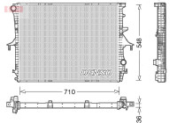 Radiator, engine cooling DRM02026 Denso