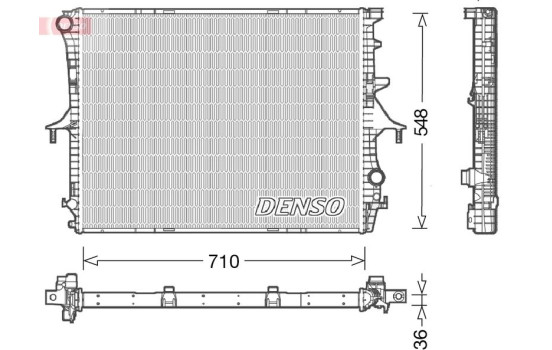 Radiator, engine cooling DRM02026 Denso