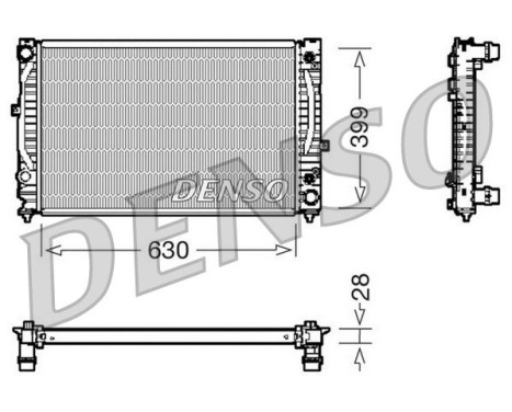 Radiator, engine cooling DRM02031 Denso