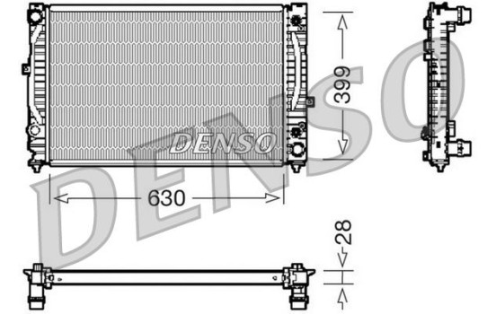 Radiator, engine cooling DRM02031 Denso