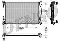 Radiator, engine cooling DRM02033 Denso