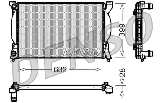 Radiator, engine cooling DRM02033 Denso