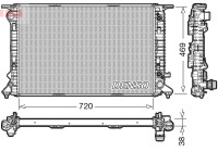 Radiator, engine cooling DRM02041 Denso