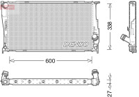 Radiator, engine cooling DRM05003 Denso