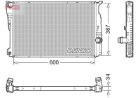 Radiator, engine cooling DRM05006 Denso
