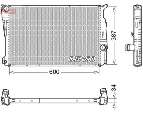 Radiator, engine cooling DRM05006 Denso