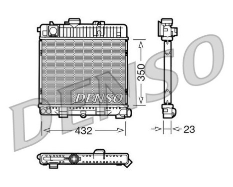 Radiator, engine cooling DRM05026 Denso