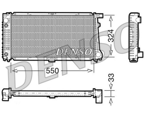 Radiator, engine cooling DRM05059 Denso