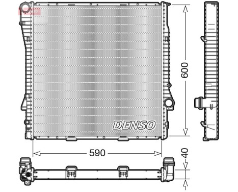 Radiator, engine cooling DRM05112 Denso