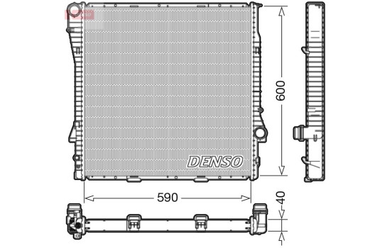 Radiator, engine cooling DRM05112 Denso