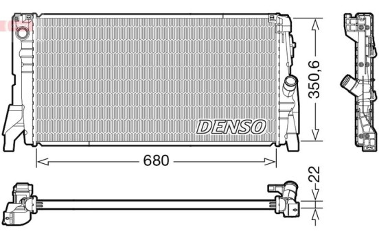 Radiator, engine cooling DRM05118 Denso