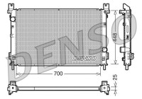 Radiator, engine cooling DRM06001 Denso
