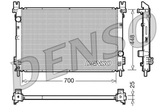 Radiator, engine cooling DRM06001 Denso