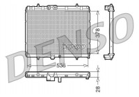 Radiator, engine cooling DRM07015 Denso