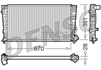 Radiator, engine cooling DRM07030 Denso