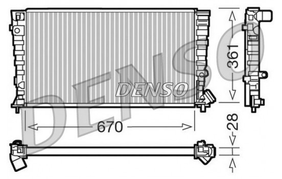 Radiator, engine cooling DRM07030 Denso