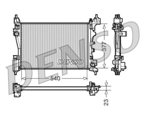 Radiator, engine cooling DRM07042 Denso