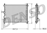 Radiator, engine cooling DRM09038 Denso