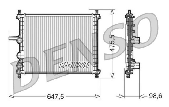 Radiator, engine cooling DRM09038 Denso