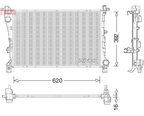 Radiator, engine cooling DRM09046 Denso