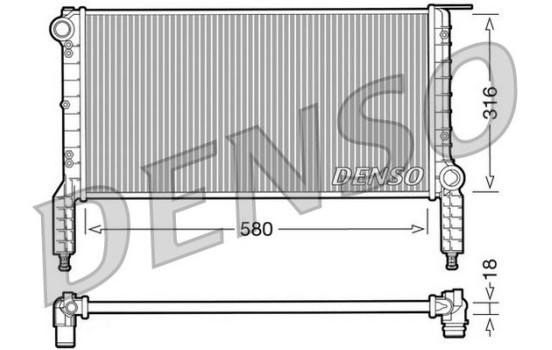 Radiator, engine cooling DRM09064 Denso