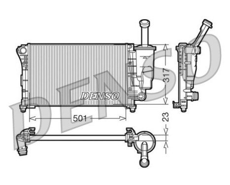 Radiator, engine cooling DRM09086 Denso