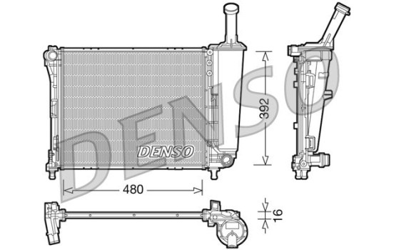 Radiator, engine cooling DRM09088 Denso