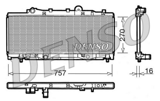 Radiator, engine cooling DRM09090 Denso