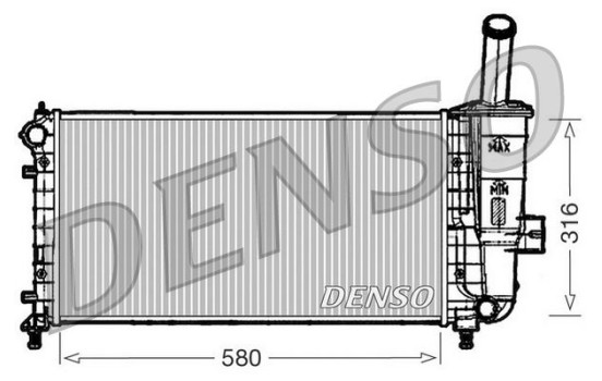 Radiator, engine cooling DRM09102 Denso