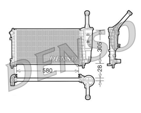 Radiator, engine cooling DRM09106 Denso