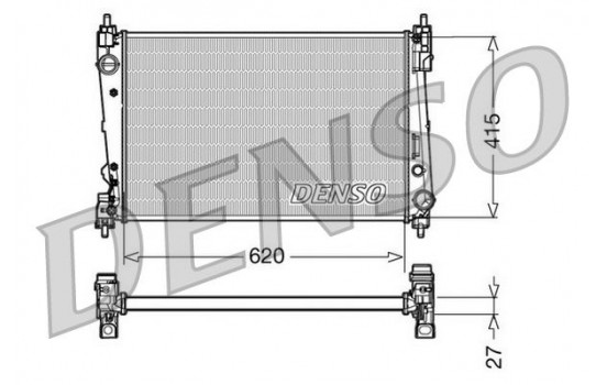 Radiator, engine cooling DRM09111 Denso