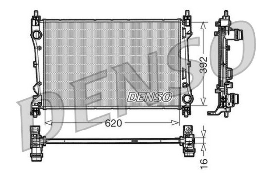 Radiator, engine cooling DRM09113 Denso