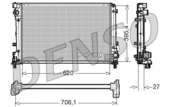 Radiator, engine cooling DRM09163 Denso