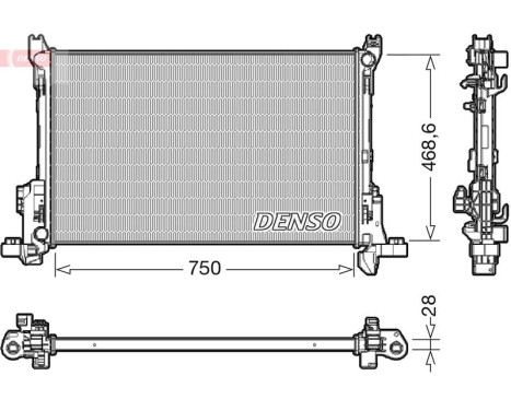 Radiator, engine cooling DRM09174 Denso