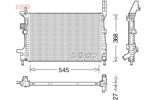 Radiator, engine cooling DRM10029 Denso