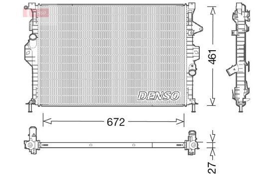 Radiator, engine cooling DRM10048 Denso