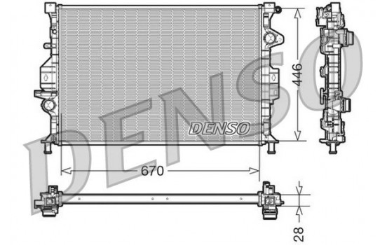 Radiator, engine cooling DRM10088 Denso