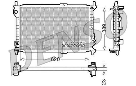 Radiator, engine cooling DRM10107 Denso