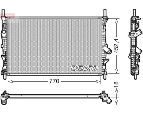 Radiator, engine cooling DRM10111 Denso